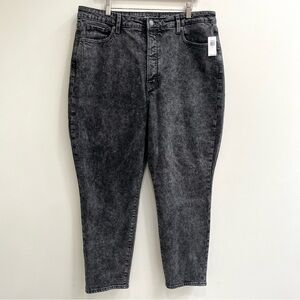 Old Navy Higher High-Rise O.G. Straight Leg Black-Wash Jeans Size 18